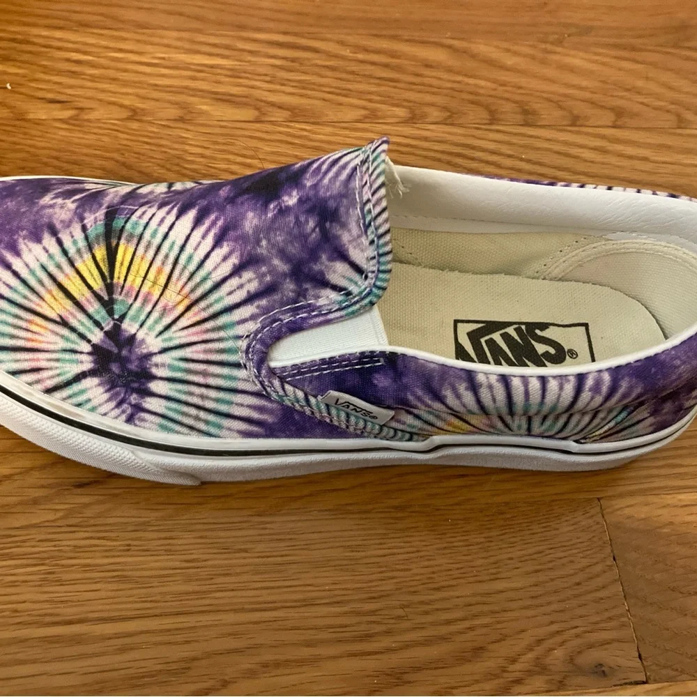 Vans Purple Tie-Dye Slip-On Shoes - Picture 4 of 7